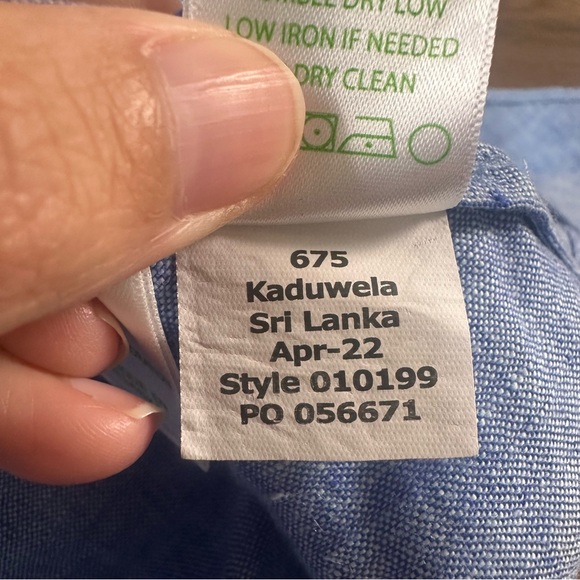 Lilly Pulitzer Florin Tank Top Blue Linen Coastal Beach Resort Nautical Women XS - Picture 5 of 7